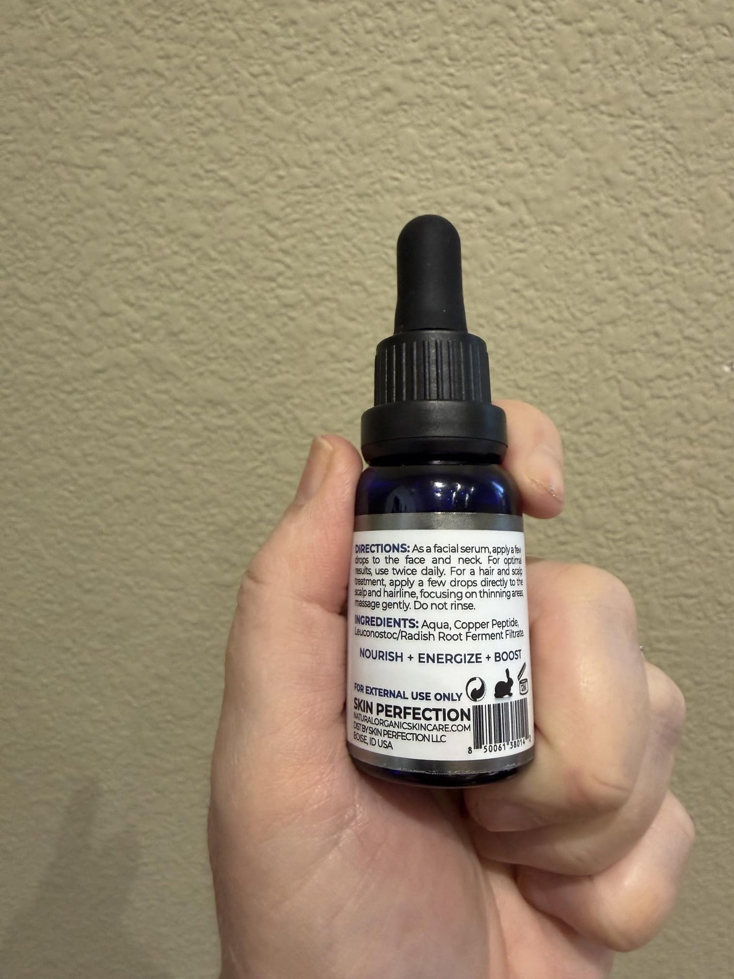 Skin Perfection 1% GHK-Cu Copper Peptide Serum for Face and Neck 0.5 fl oz