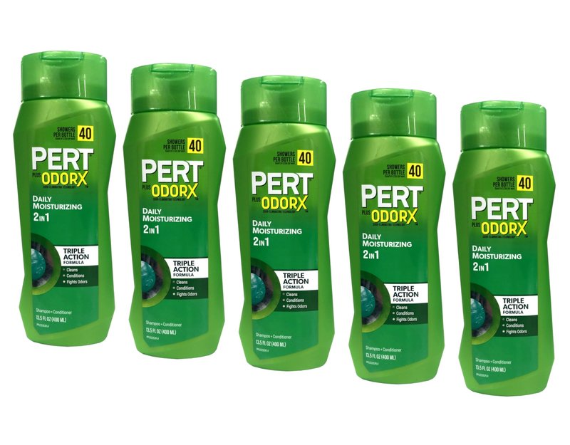 Pert Plus 2-in-1 Shampoo Plus Conditioner, Normal Hair 13.50 oz ( Pack of 5)