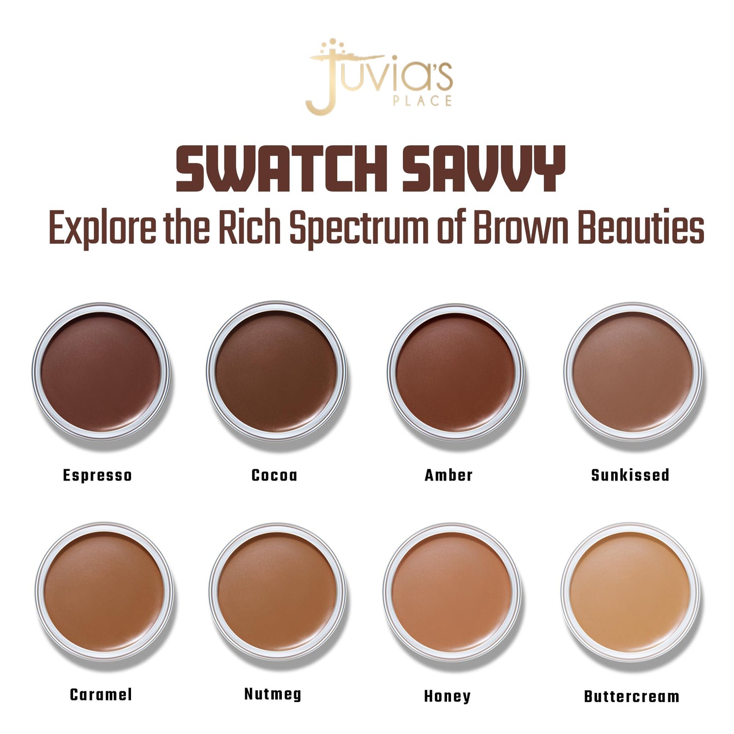 Juvia's Place Bronzed Cream Bronzer - Caramel - Smooth Cream Bronzer Pot for Sun-Kissed Glow & Warmth, Buildable & Blendable Makeup Contour with Long-Lasting Matte Shimmer Finish, Highly Pigmented