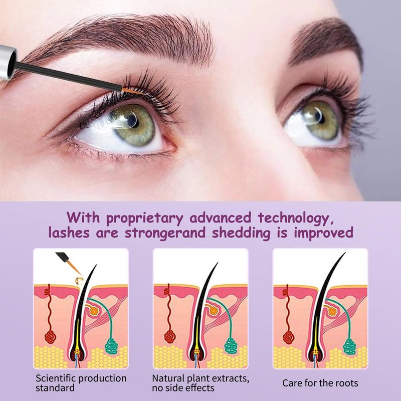 Eyelash Growth Serum Volumizing Lash Serum For Eyelash Growth Longer & Thicker Lash Enhancing serum With Natural Formula Vegan & Cruelty-Free (5mL)