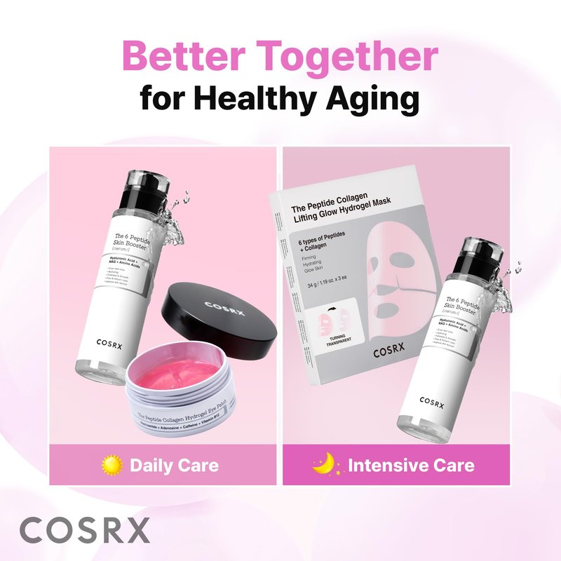 COSRX 6X Peptide Collagen Skin Booster Toner Serum for Dull & Uneven Skin, Preps Skin with Copper Peptides, GHK-Cu, Skin Renewal Boosting Facial Essence, Korean Skin Care, 5.07 oz
