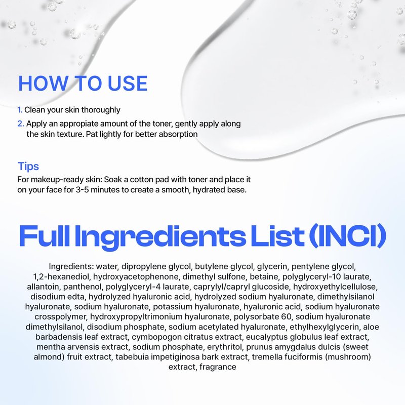 re:nk Hyper Hyal Plumping Toner – Deep Hydrating Face Toner with Hyaluronic Acid, Panthenol and Glycerin, Lightweight Moisturizing Facial Water for Radiant and Smooth Skin (6.76 fl oz)