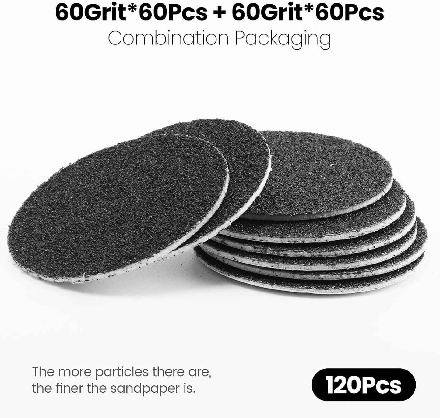 Electric Callus Remover for Feet with 120 Replacement Sandpaper Discs - Smooth Skin Solution