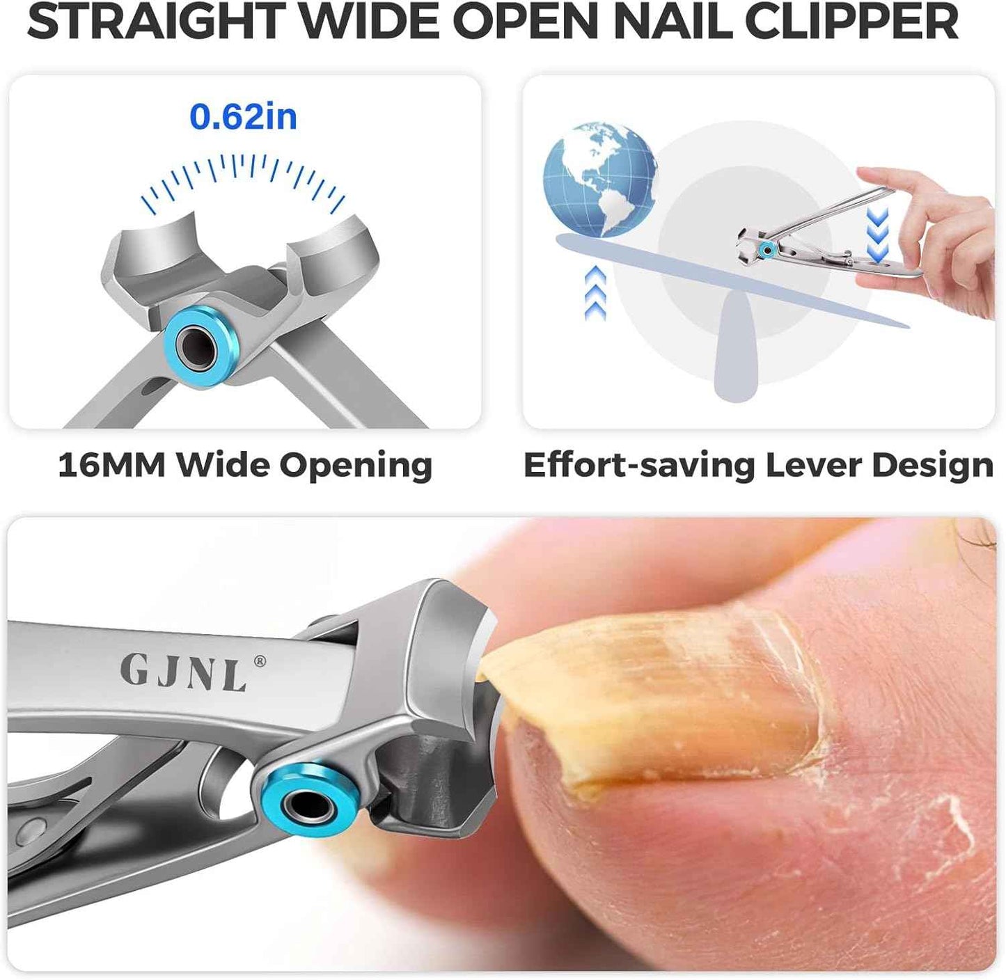 Professional Toenail Clippers for Seniors - Heavy Duty Nail Care for Thick Toenails