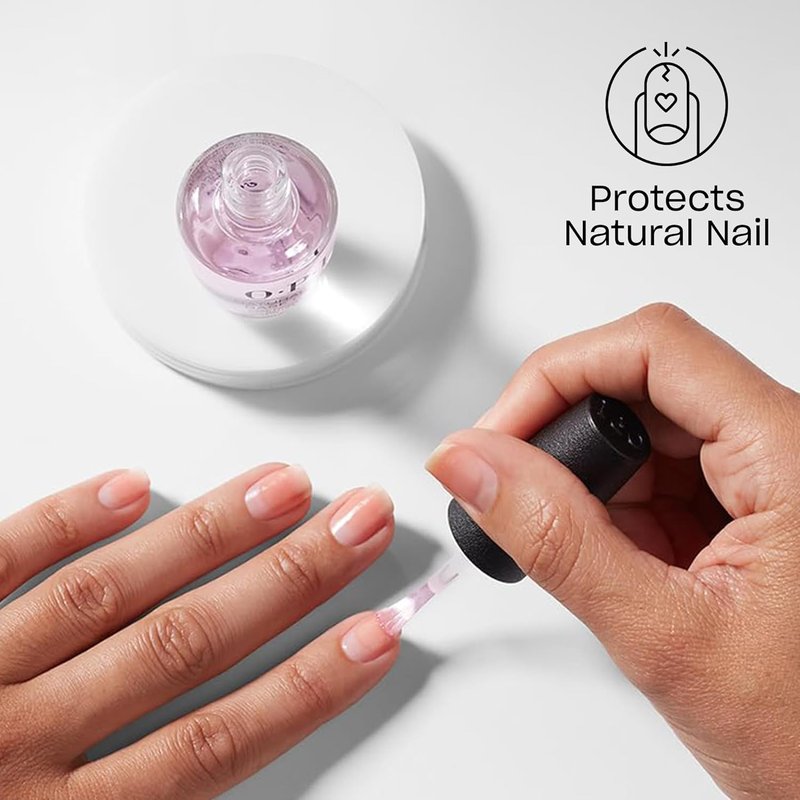 OPI Nail Lacquer Base Coat - Nail Treatment for Chip Resistance & Discoloration | Long-Lasting Polish Protection