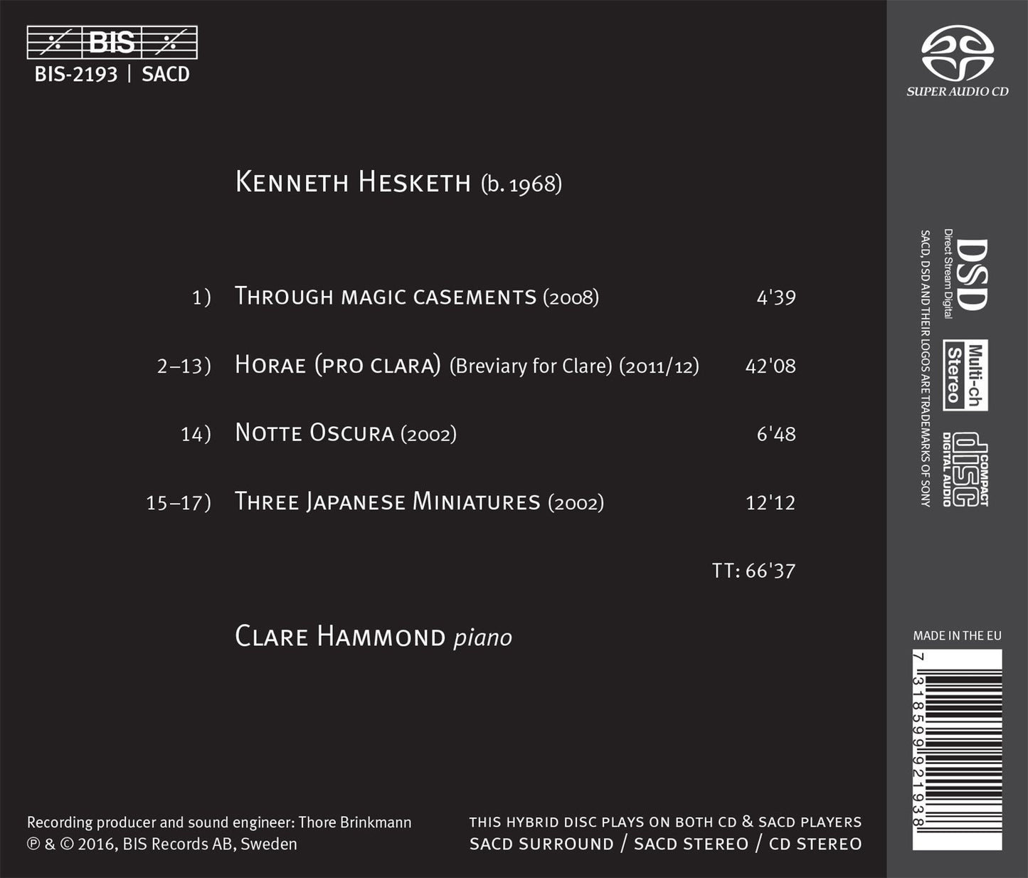 Kenneth Hesketh: Horae (pro Clara)