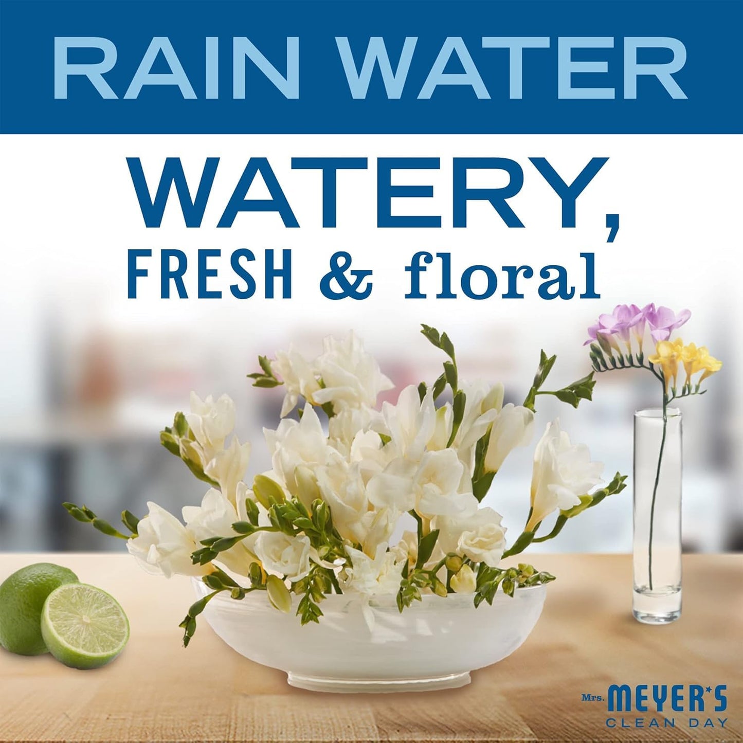 Mrs. MEYER'S Liquid Hand Soap, Rainwater Scent, Set includes 33 oz. Refill & 12.5 oz. bottle