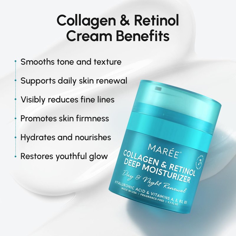 Hair Styling Capsules & Face Moisturizer Collagen Cream - Keratin, Jojoba & Argan Oil | Anti-Frizz Conditioner & Anti-Aging Cream