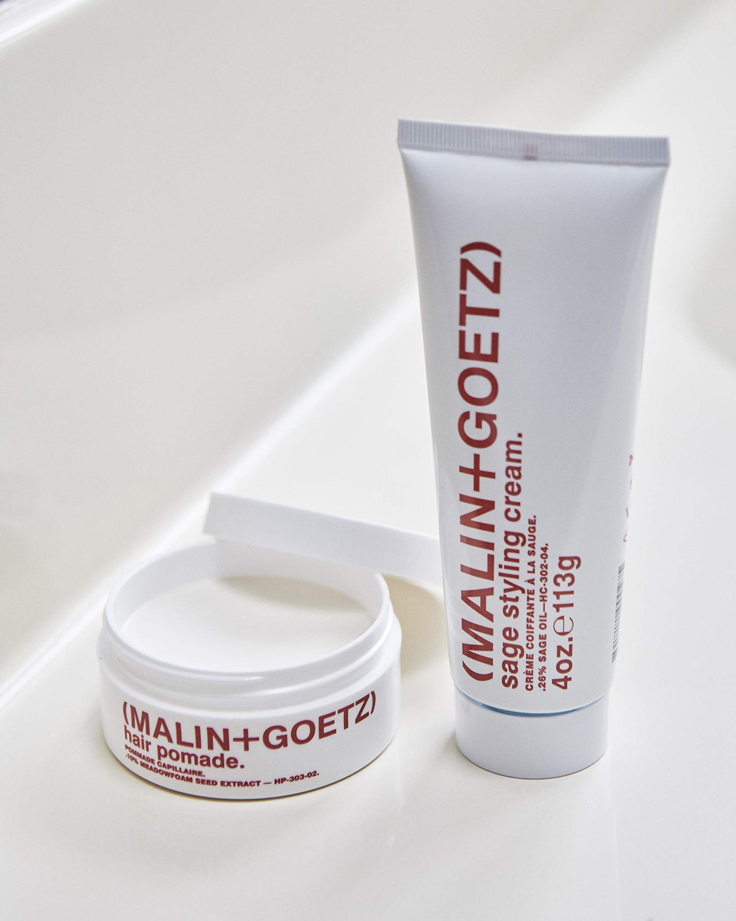 MALIN+GOETZ Hair Pomade | Firm Hold Styling for Volume, Shape & Texture | Beeswax, Meadowfoam, Cannabis & Soybean Oils | Tames Flyaways + Smooths Ends | Vegetarian + Cruelty-Free (2 oz)