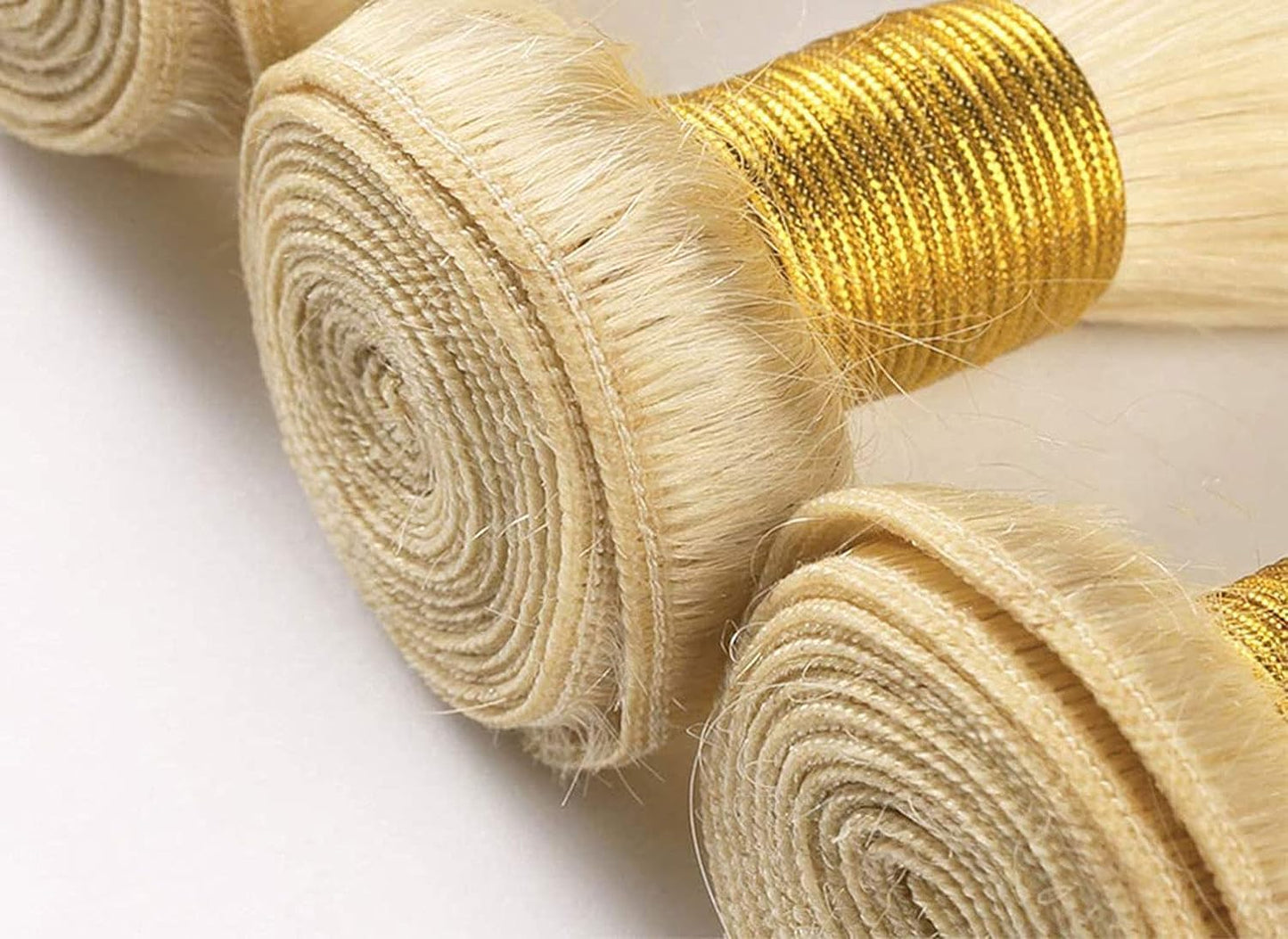 #613 Blonde Bundles Human Hair 18 20 22 Straight Color 613 Human Hair Bundles Blonde Extension 100 Gram Per Bundle 12A Unprocessed Brazilian Remy Hair Virgin Hair for Black Women