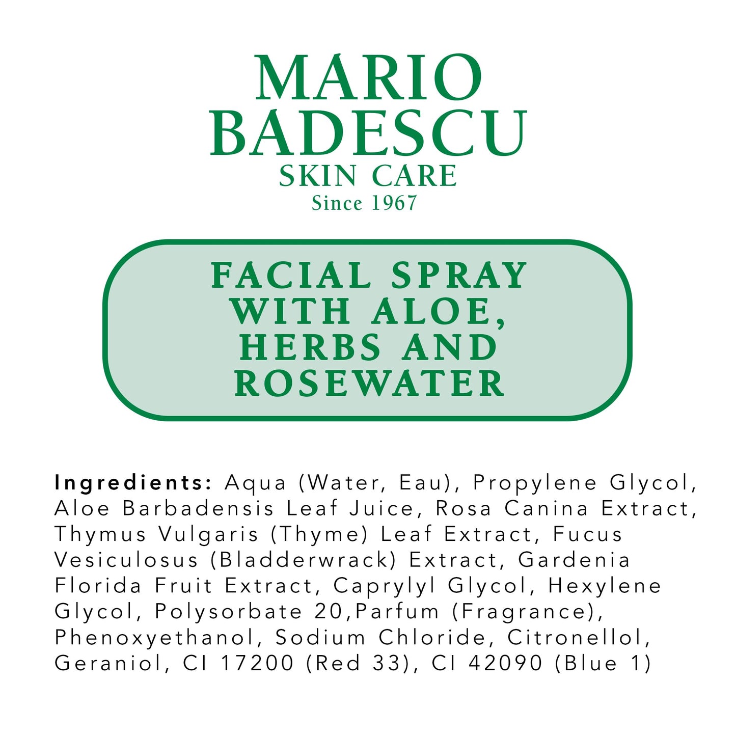 Mario Badescu Facial Spray with Aloe, Herbs and Rose Water for All Skin Types, Face Mist that Hydrates, Rejuvenates & Clarifies, 8 & 4 FL OZ Combo