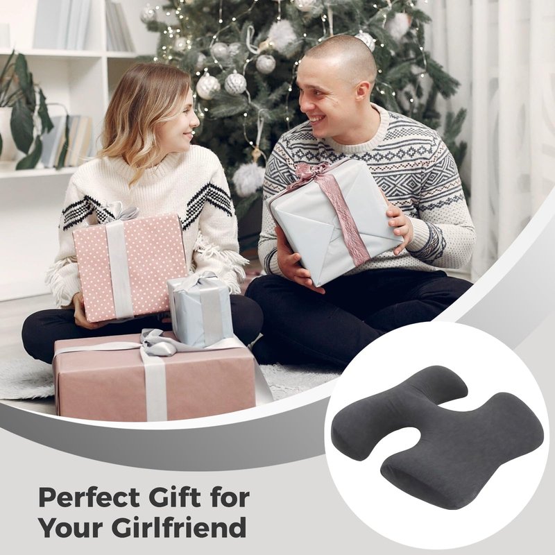 NIMBLOOM Breast Support Pillow, T-Shape Face-Down Pillow with Hollow Design, Memory Foam Filling, 17.7 x 16.9 x 3.1 in, Soft Polyester Cover & Bolster for Home & SPA Relaxation