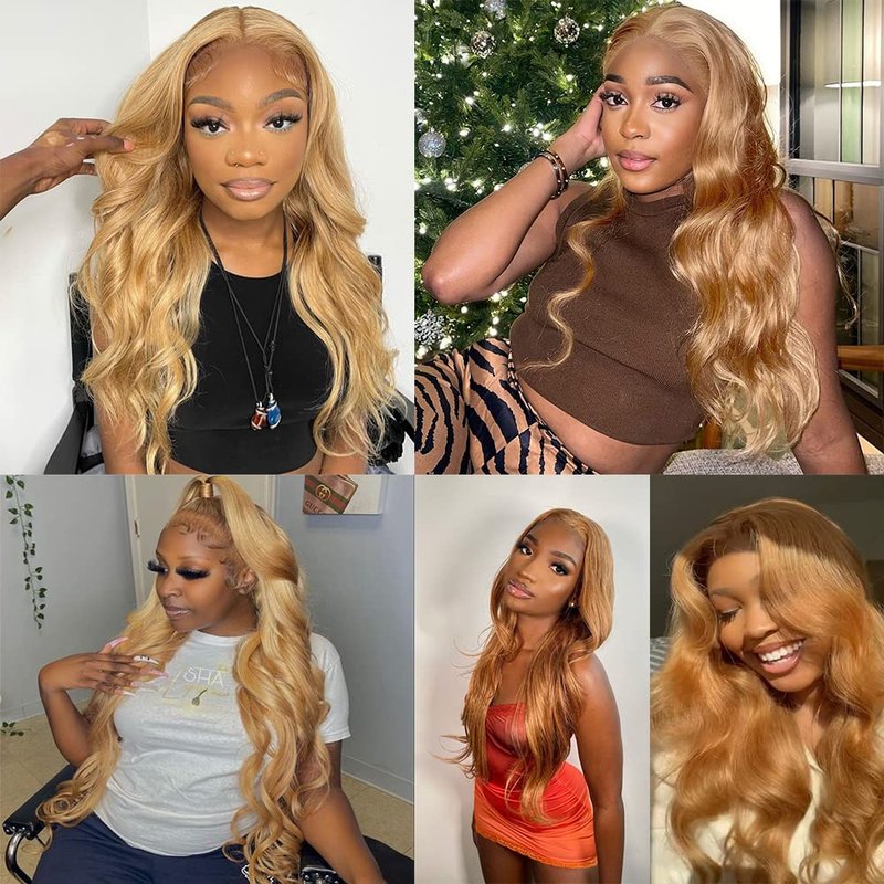 X-TRESS Weave Bundles Human Hair 10A Honey Blonde Body Wave Bundles Human Hair Bundles for Braiding 14 Inch Sew in Hair Extensions Real Human Hair Color 27 Double Wefts 1 Bundles