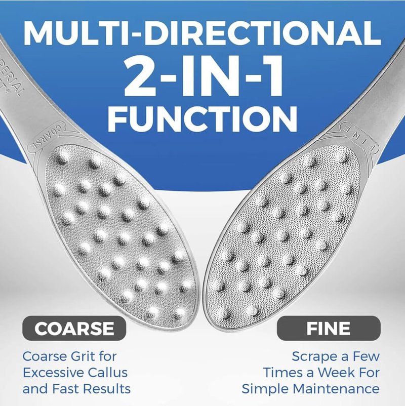 Imperial Feet Callus Remover for Feet Extra Strength Set – Callus Softener Spray + Stainless Steel Foot File, Hard Skin Remover for Dry Cracked Heels, Foot Dead Skin Remover for Pedicure