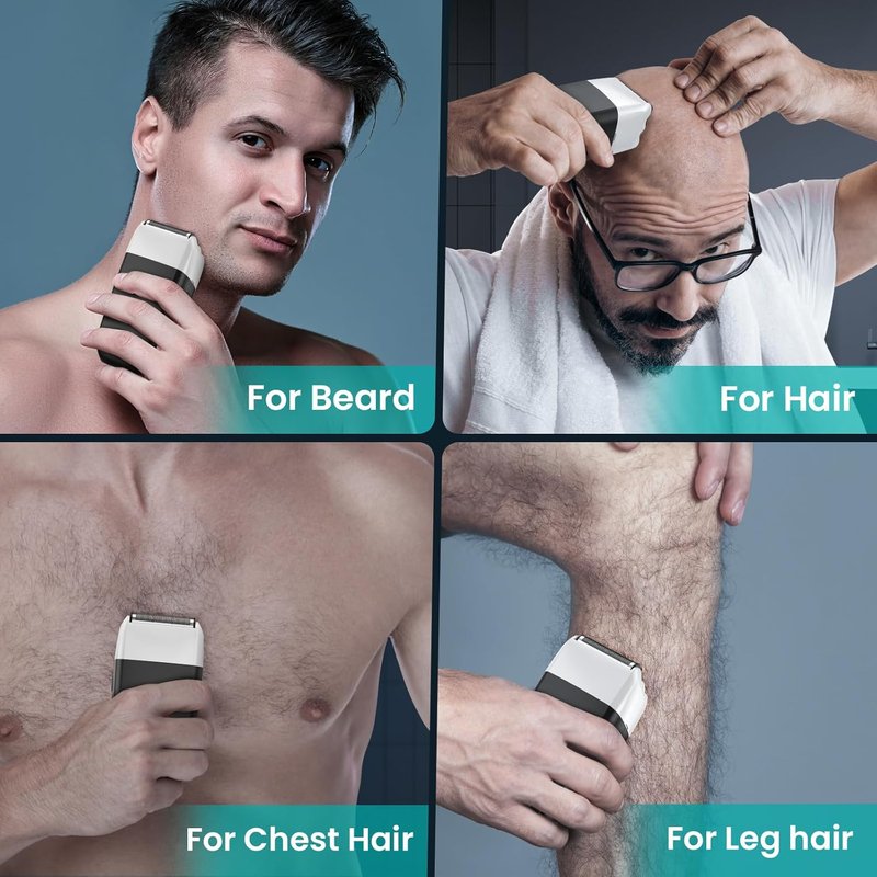 Electric Foil Shaver for Men - Daily Use Grooming Tool | Sleek Black Design