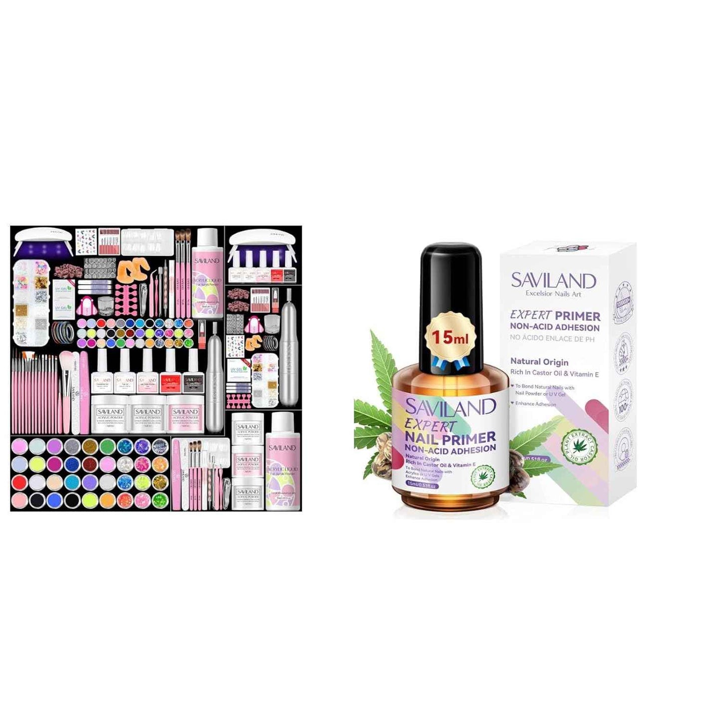 Acrylic Nail Kit with Drill & 2024 Nail Primer – SAVILAND Professional Set