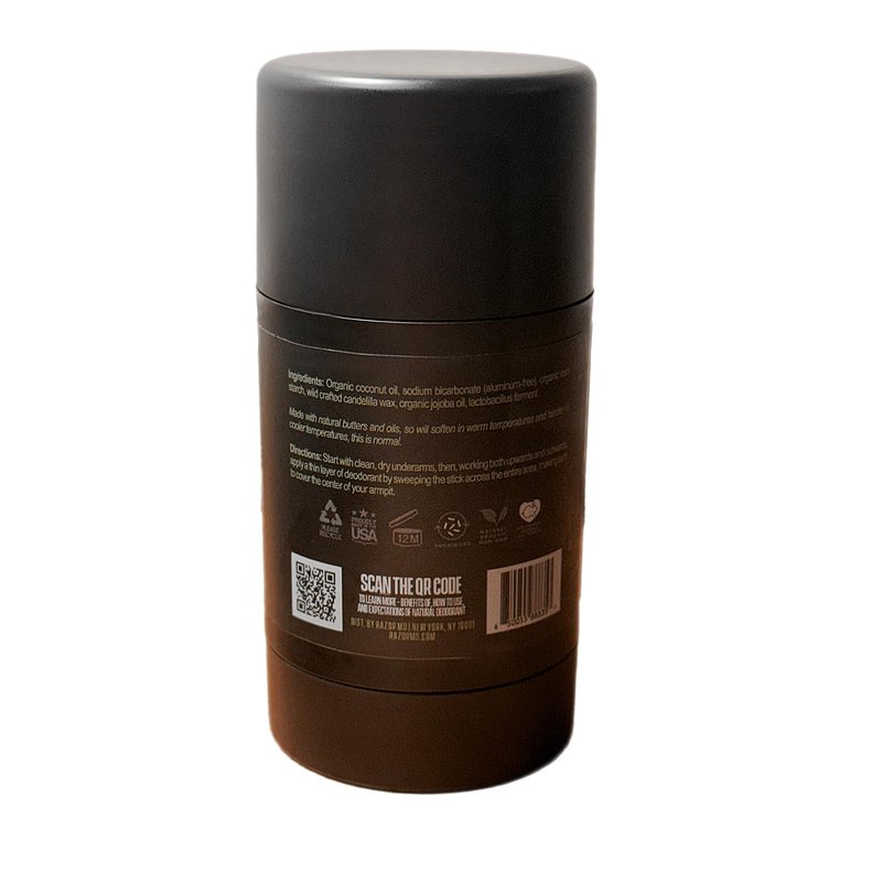 Razor MD Deodorant with Probiotics, Underarm Skincare Deo for Men, 3.1 oz