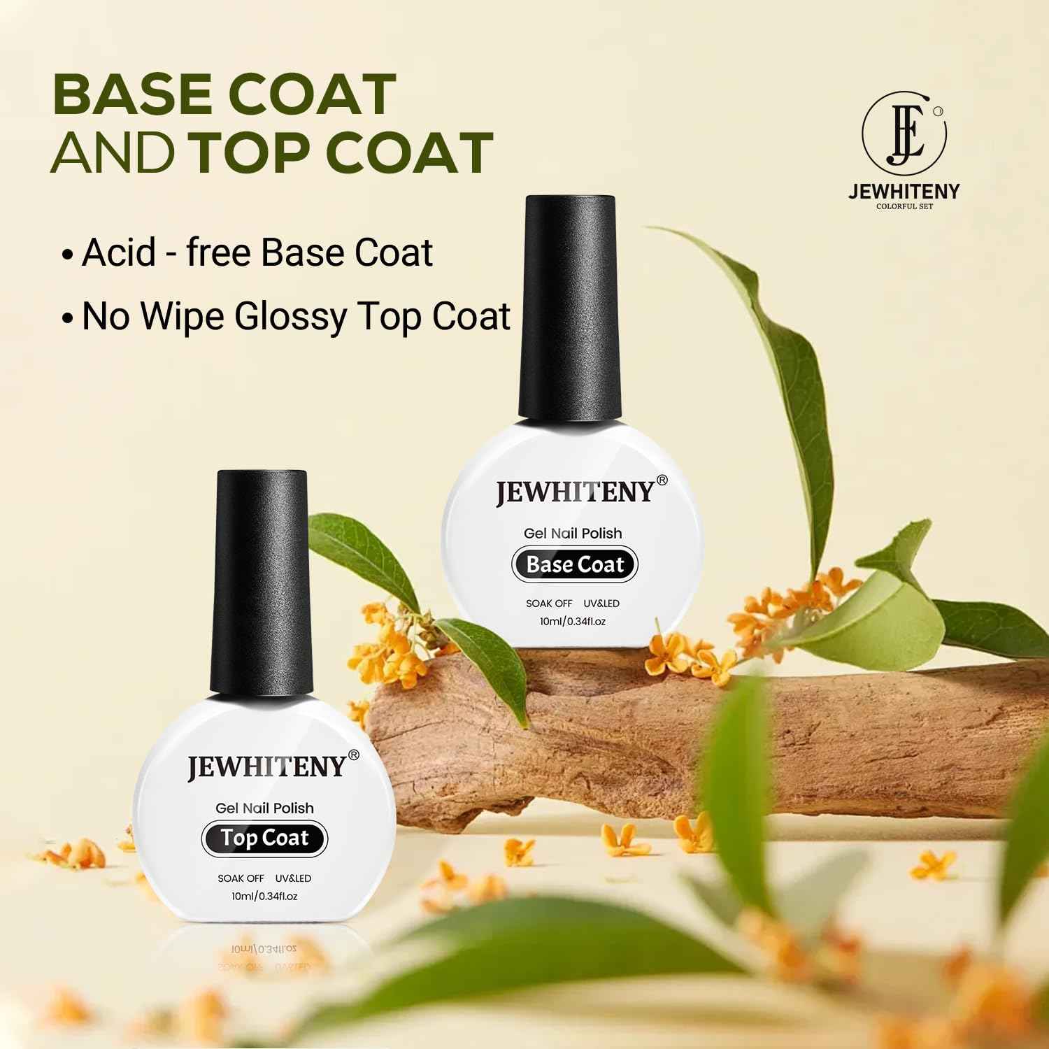 27 Color Gel Nail Polish Kit - JEWHITENY Poly Gel Set with Base & Top Coat