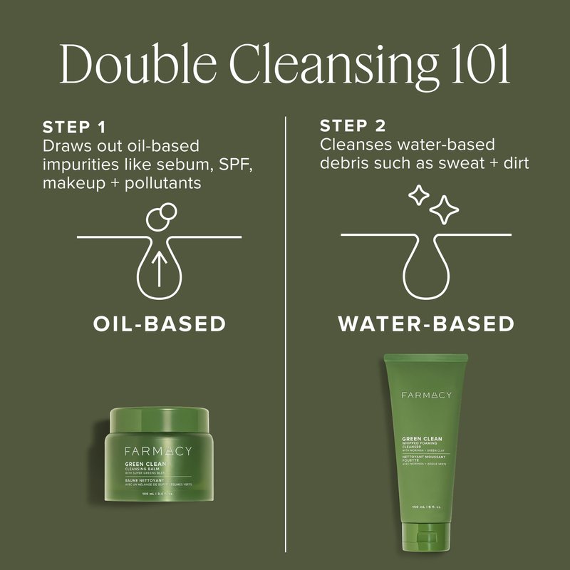 Farmacy Makeup Remover Cleansing Balm - Green Clean Waterproof Makeup Remover Balm + Oil Cleanser for Face - Gently Melts Make Up + SPF - Hydrates + Softens Skin with Super Greens + Papaya (200ml)
