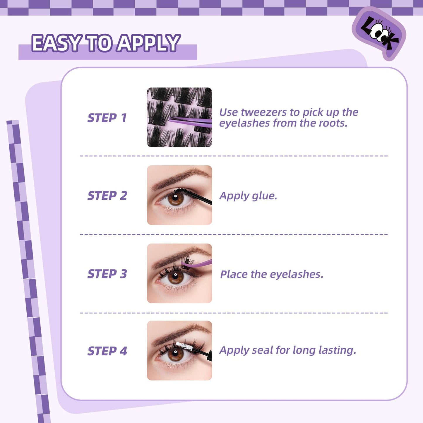 B&Q Manga Lash Clusters Kit DIY 8-18mm Reusable Eyelash Clusters Kit