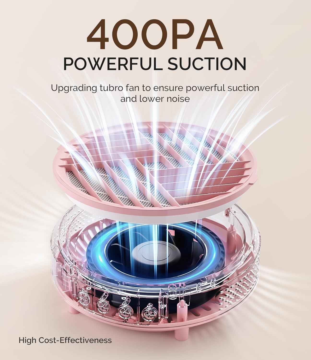 Nail Dust Collector with Handheld UV Light for Gel Nails - MelodySusie