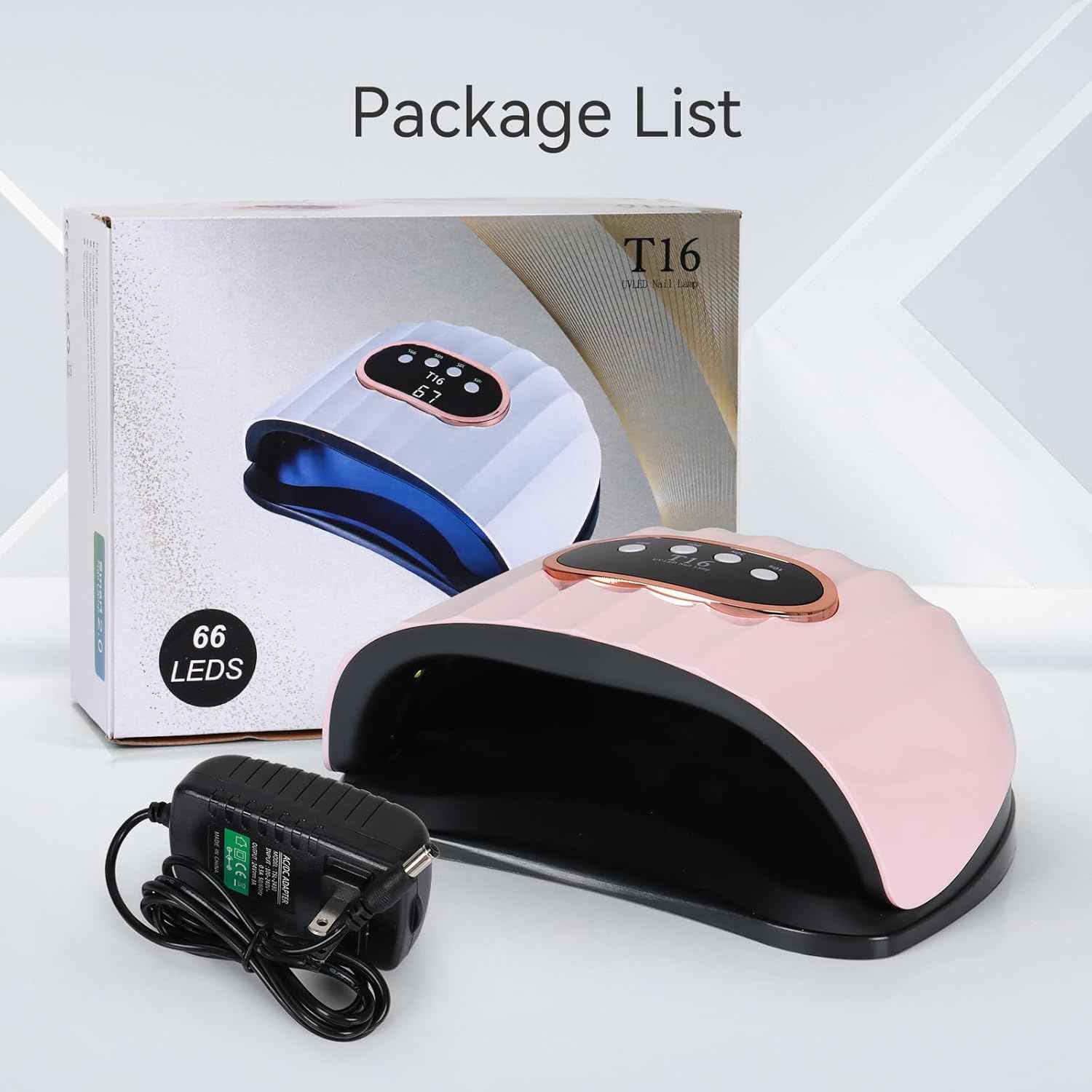 54W UV LED Nail Lamp - Quick-Dry Nail Polish Dryer with 4 Timer Settings for Gel Nails & DIY Nail Art