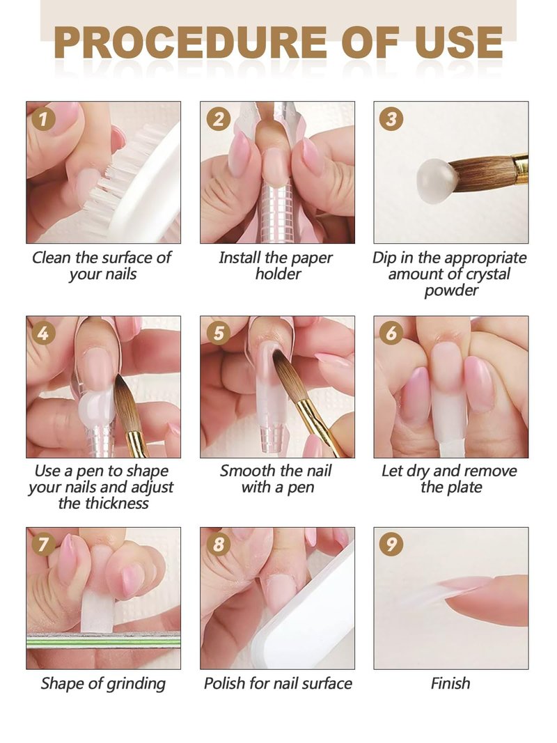 Nude Acrylic Powder, EBANKU 120g/4.23oz Nail Acrylic Powder Large Capacity Professional Acrylic Nail Powder for Nail Extension, Nail Carving, Long-Lasting, No Nail Lamp Needed