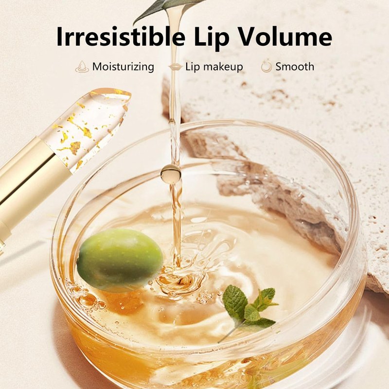 Color Changing Lipstick - Transferproof Gold Foil Crystal Formula | Moisturizing Glossy Shine for Women