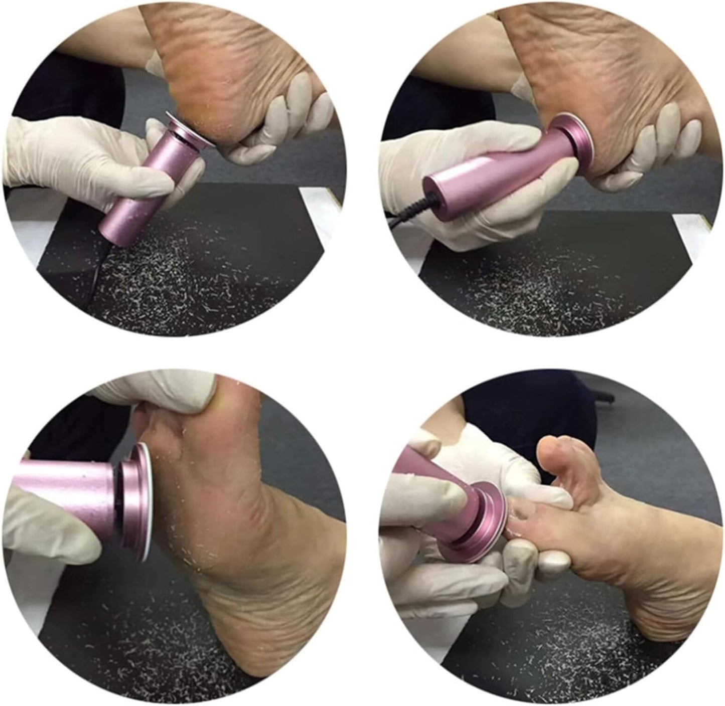 Electric Foot File Callus Remover for Smooth Feet - 60 Sandpaper Discs Included