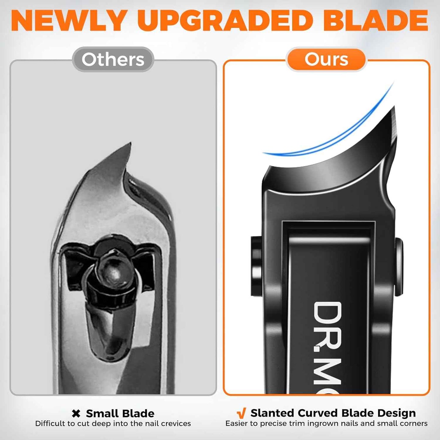 Large Slanted Toenail Clippers for Seniors | Thick & Ingrown Nails, 2024 Model