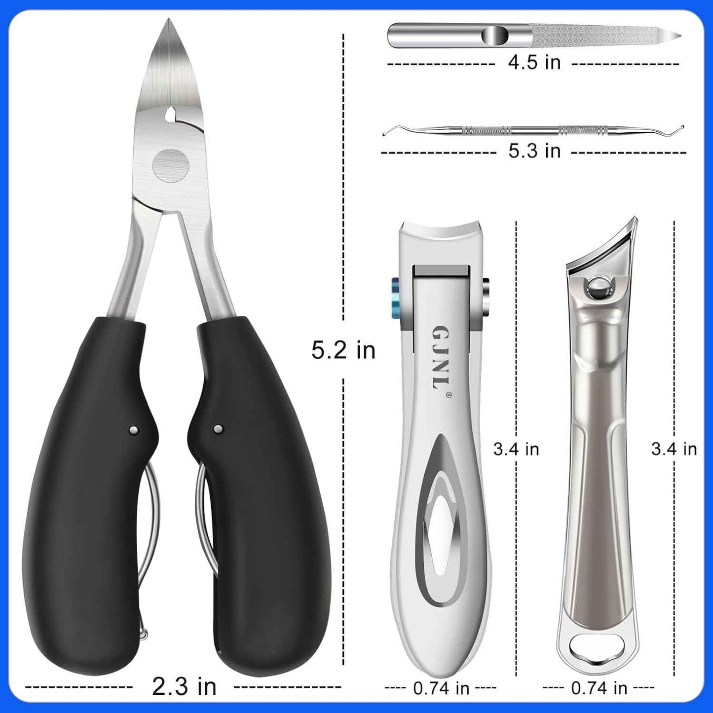 Professional Toenail Clippers for Seniors - Heavy Duty Nail Care for Thick Toenails