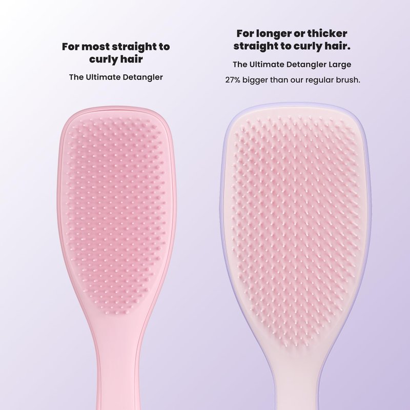 Tangle Teezer Ultimate Detangler Hairbrush for Wet & Dry Hair, Eliminates Knots & Reduces Breakage for Long, Thick, & Curly Hair Types, Large, Pink & Purple