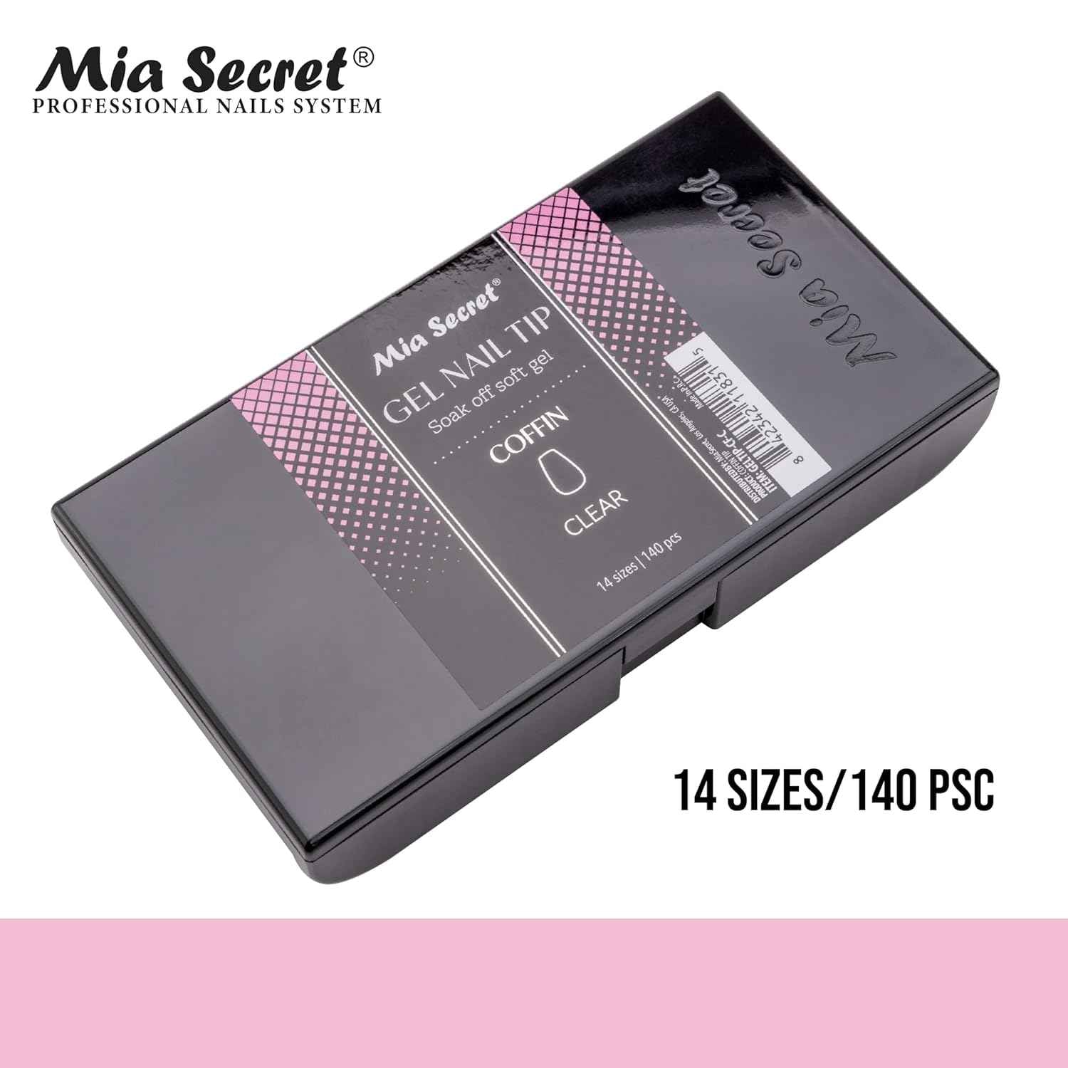 Clear Soft Gel Nail Tips - Mia Secret Stiletto 504 Tips for Salon & DIY Use