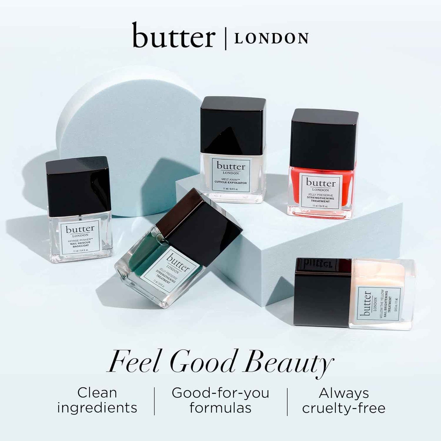 Butter LONDON 2-in-1 Nail Polish Remover Pads - Travel-Friendly Gel Scrubbers, Cruelty-Free