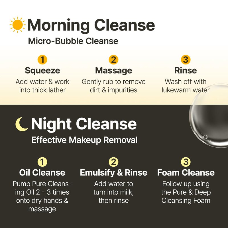MANYO Pure & Deep Cleansing Foam, Facial Cleanser, for Double Cleansing, Pore Cleaner, Blackhead Remover, Acne Face Wash, Korean Skin Care, Pack of 3, 10.1 fl oz(600ml)