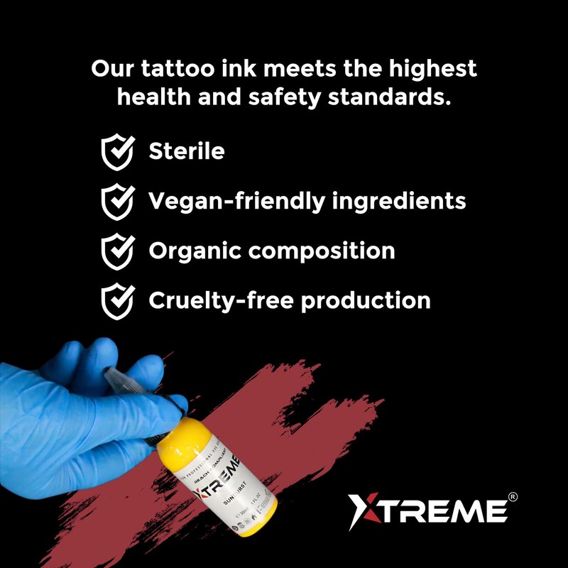 Xtreme Tattoo Ink, Versatile Medium Viscosity for Precision Tattooing, Rich Hue, Quick Healing, Acrylic-Free, Water Based, Highest Safety Standards - Ready-to-Use Tattoo Ink (Burgundy, 4 oz)
