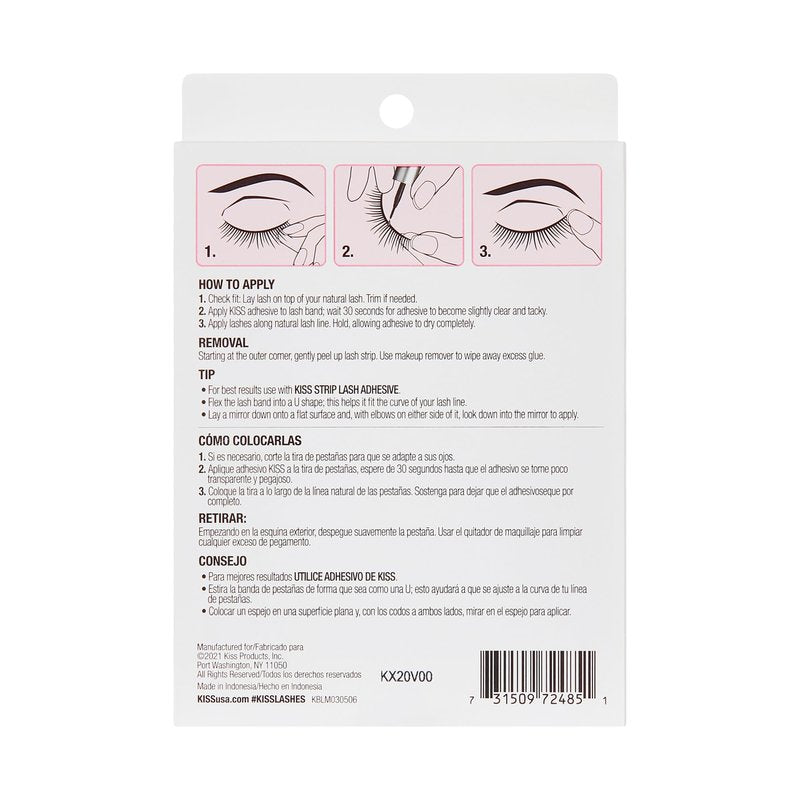 Kiss So Wispy, False Eyelashes, 'Pixie', 12mm, Includes 5 Pairs Of Lashes, Easy to Apply, Reusable Lash Clusters