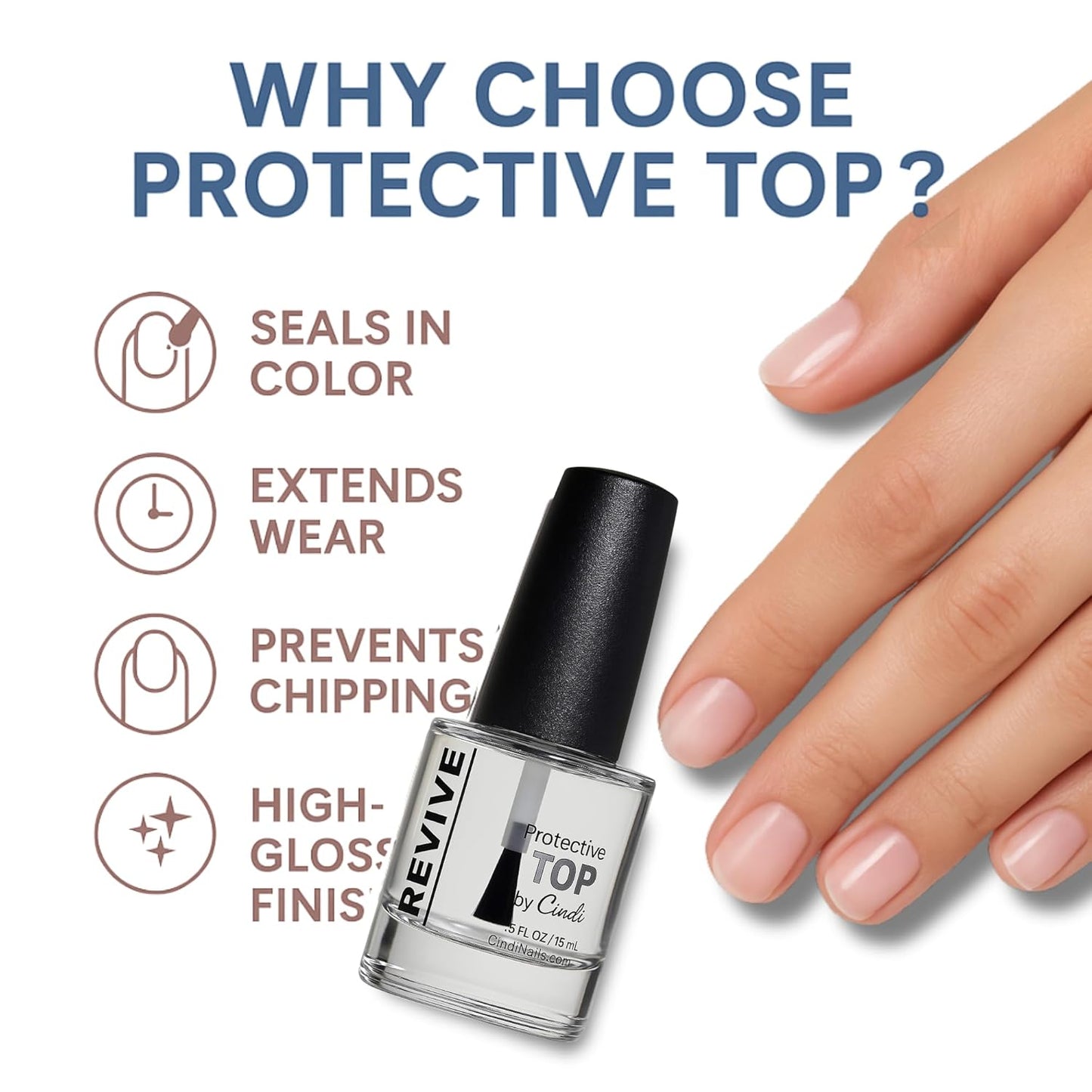 2-Pack Nail Strengthening Treatment – Repairing Middle Coat Duo for Damaged Nails – 7-Free & Non-Toxic, Safe for Kids