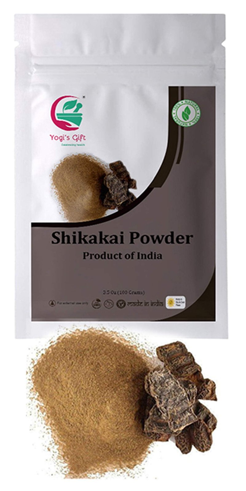 Herbal Hair Care Combo Pack (3.5oz Each,Pack of 5), Hair Mask with Ayurvedic Powders: Amla, Reetha, Shikakai, Brahmi, Hibiscus for Hair Growth, 500g/17.65oz By Yogi's Gift®
