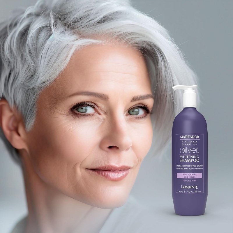 Loquay PURE SILVER Primer Whitening Shampoo - 1L | Brightening Hair Care