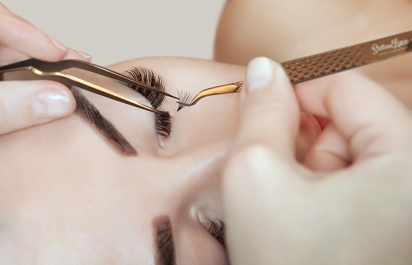 STELLENA LUXE Z Volume Tweezer Z TIP with Fiber Tip Volume Mega Volume and Classic Eyelash Tweezer For Eyelash Extensions, for Handmade Promade Premade Mega Volume Lash Fans…
