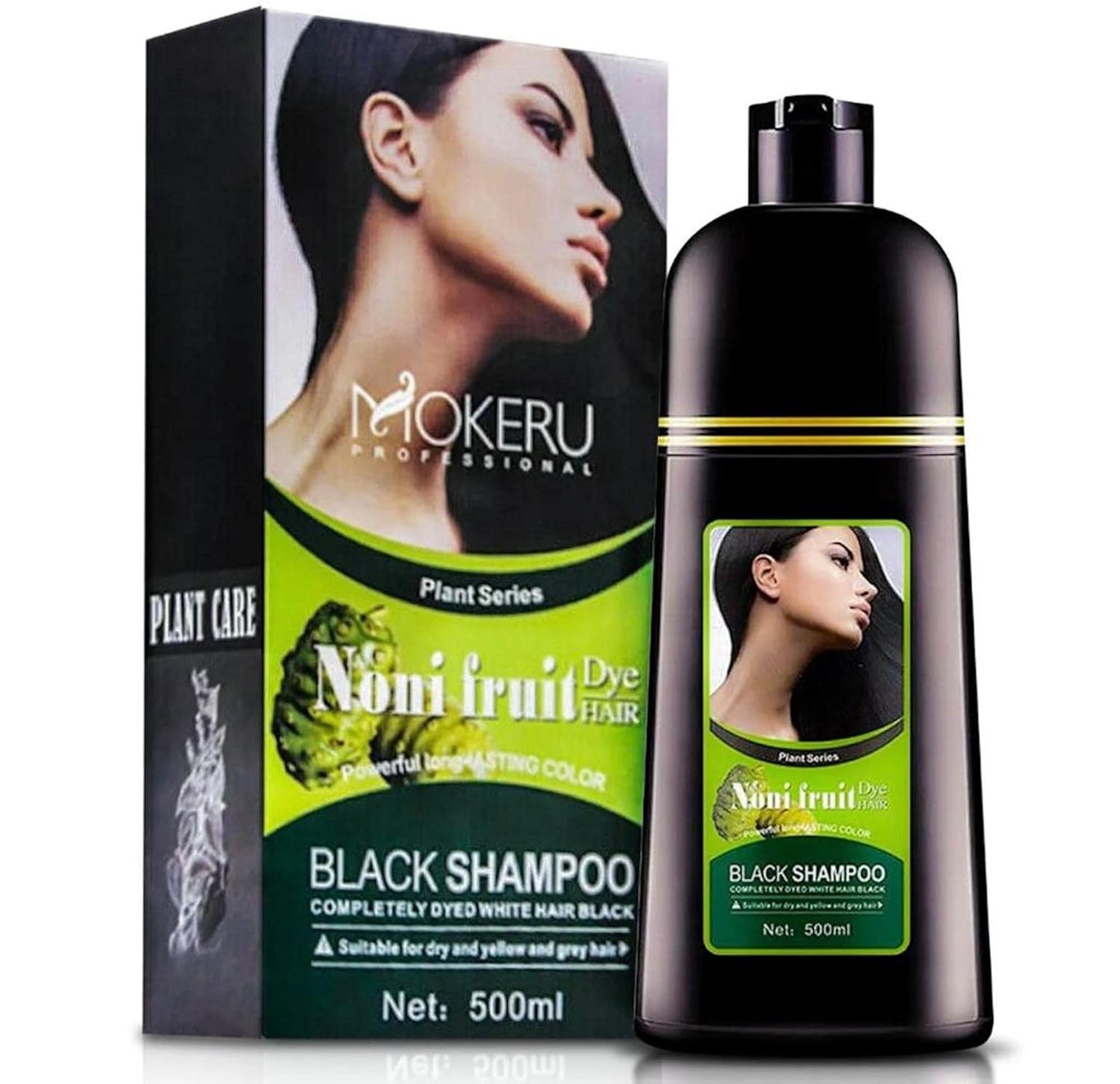 Maani NONI BLACK Professional Oil Hair Dye Shampoo - Fast Acting & Long Lasting Gray Coverage | 500 ML