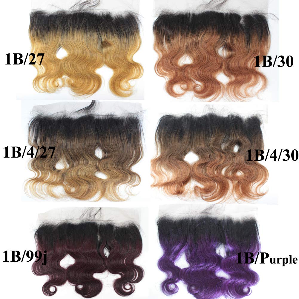 14-Inch Ombre Body Wave Human Hair Lace Closure - Pre-Plucked 4X4 Top Closure | Natural Hairline, Soft Brazilian Virgin Hair