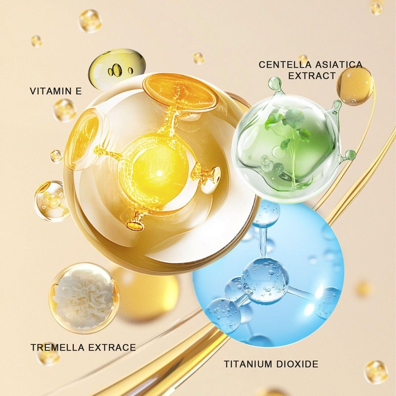 Air Cushion CC Cream Mushroom Head Foundation, Moisturizing BB Cream Concealer, Long-Lasting & Waterproof Makeup Base Primer, Even Skin Tone for All Skin Types (Natural)