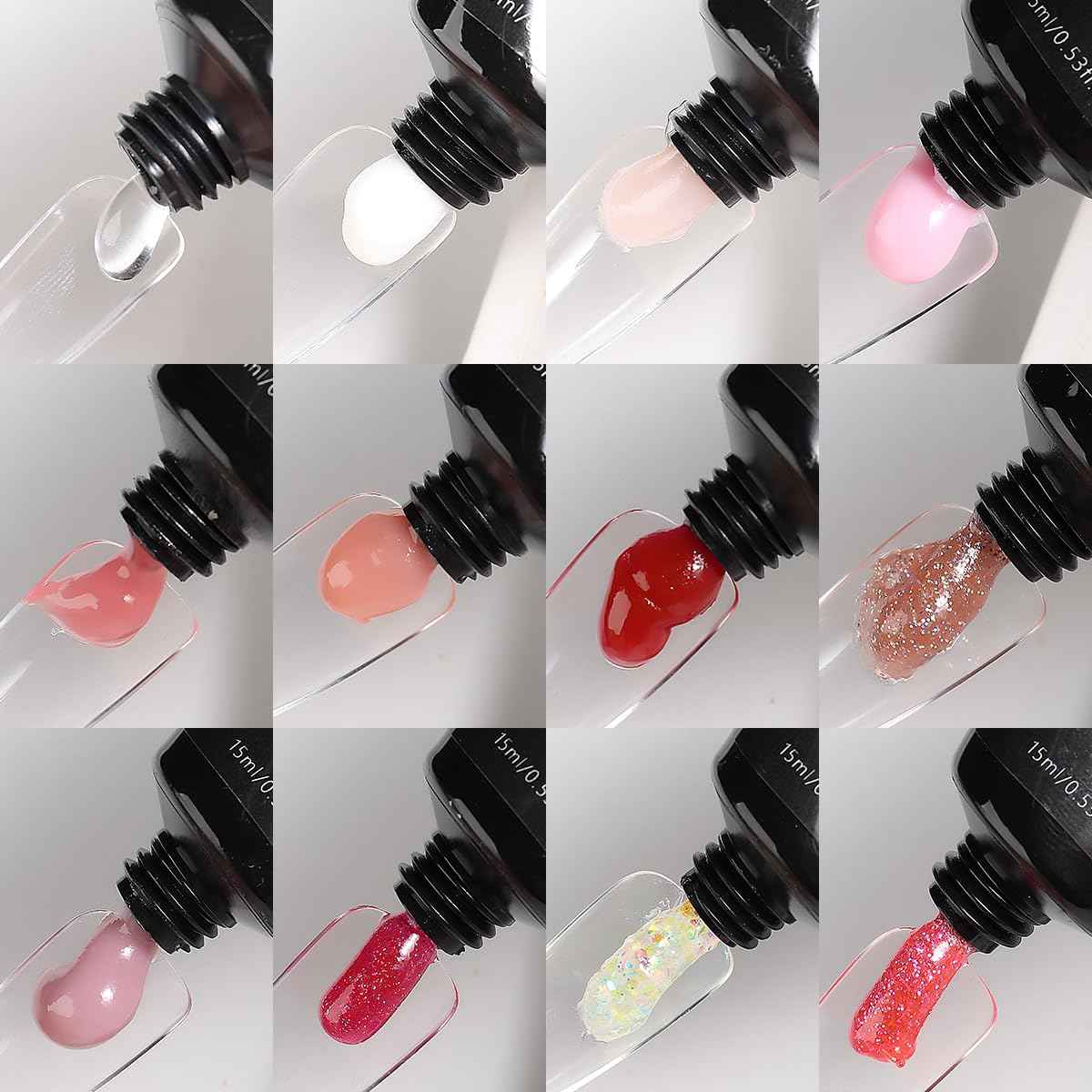 480PCS Poly Nail Gel Kit - 12 Vibrant Colors & Dual Nail Forms for Perfect Manicures