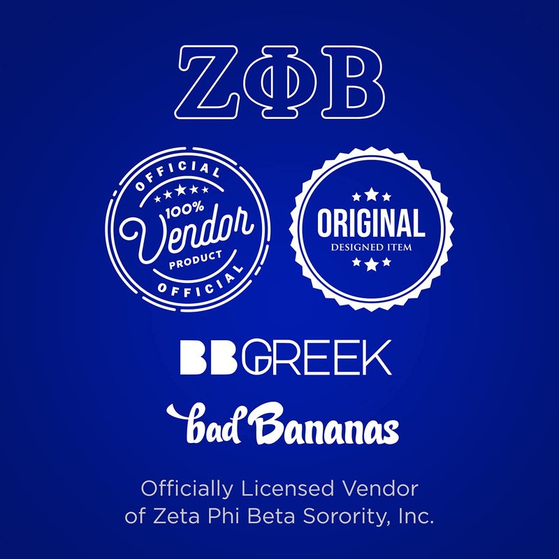 Bad Bananas BBGreek Zeta Phi Beta Official Vendor - Toiletry Travel Bag Organizer - Zeta - Sorority Paraphernalia