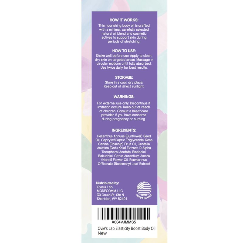 Belly Oil for Pregnant Women – Oil for Stretch Marks During Pregnancy & Postpartum, Pregnancy Stretch Mark Support with Centella Asiatica, Lightweight Body Oil