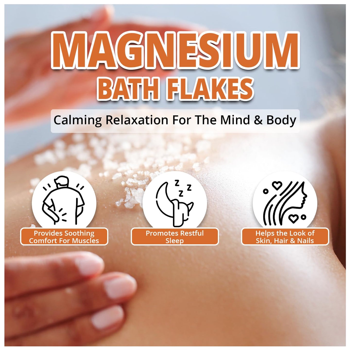 Natural Solution Magnesium Chloride Flakes 3.7 lbs | Pure Magnesium Bath Soak for Muscle Recovery, Stress Relief, and Relaxation | Therapeutic Grade Soaking Salt for Sore Muscles