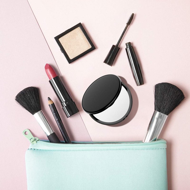 Gospire LED Makeup Mirror 1x/10x Magnifying with Touch Screen Adjustable LED Light, 7" Lighted Vanity Swivel Mirror Double Sided Cosmetic Mirror (Silver-Dimmable Switch)