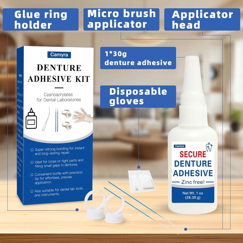 Instant Bonding Dental Glue - Super Strong Adhesive for Repairing Loose & Broken Teeth | 1 oz, Clear Color